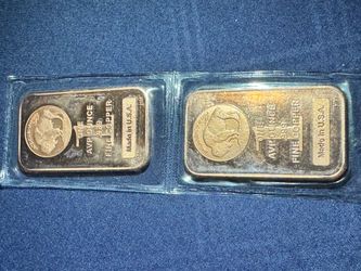 AMP 2x 1 oz.999 Fine Copper Bar Lot Made in USA - 2 oz Total Content
