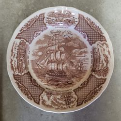 Alfred Meakin Fair Winds Historical Scenes, "The Friendship of Salem" Dinner Plate