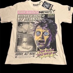 Hellstar “Brainwashed” Graphic Tee Size M 🔥 Brand New Streetwear Shirt