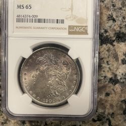 1900 MS 65 Morgan Dollar Silver 