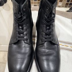Men's black lace up boots