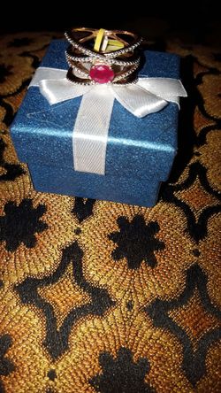 Real Niassa Ruby Dimond cut 14k RG Overlay