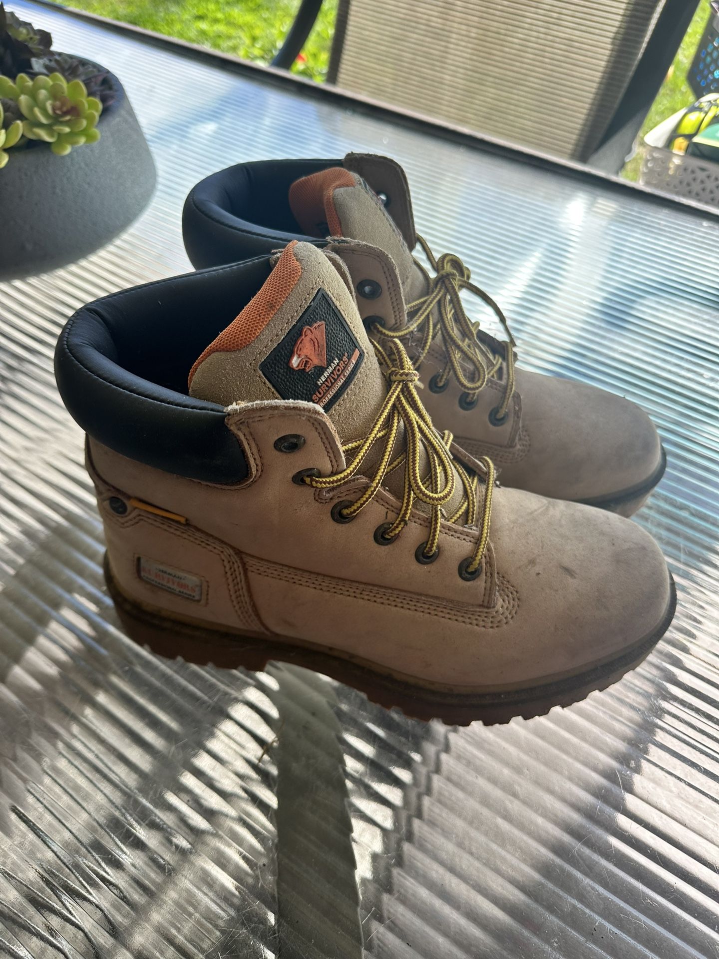 Steel Toe Boots Size 9