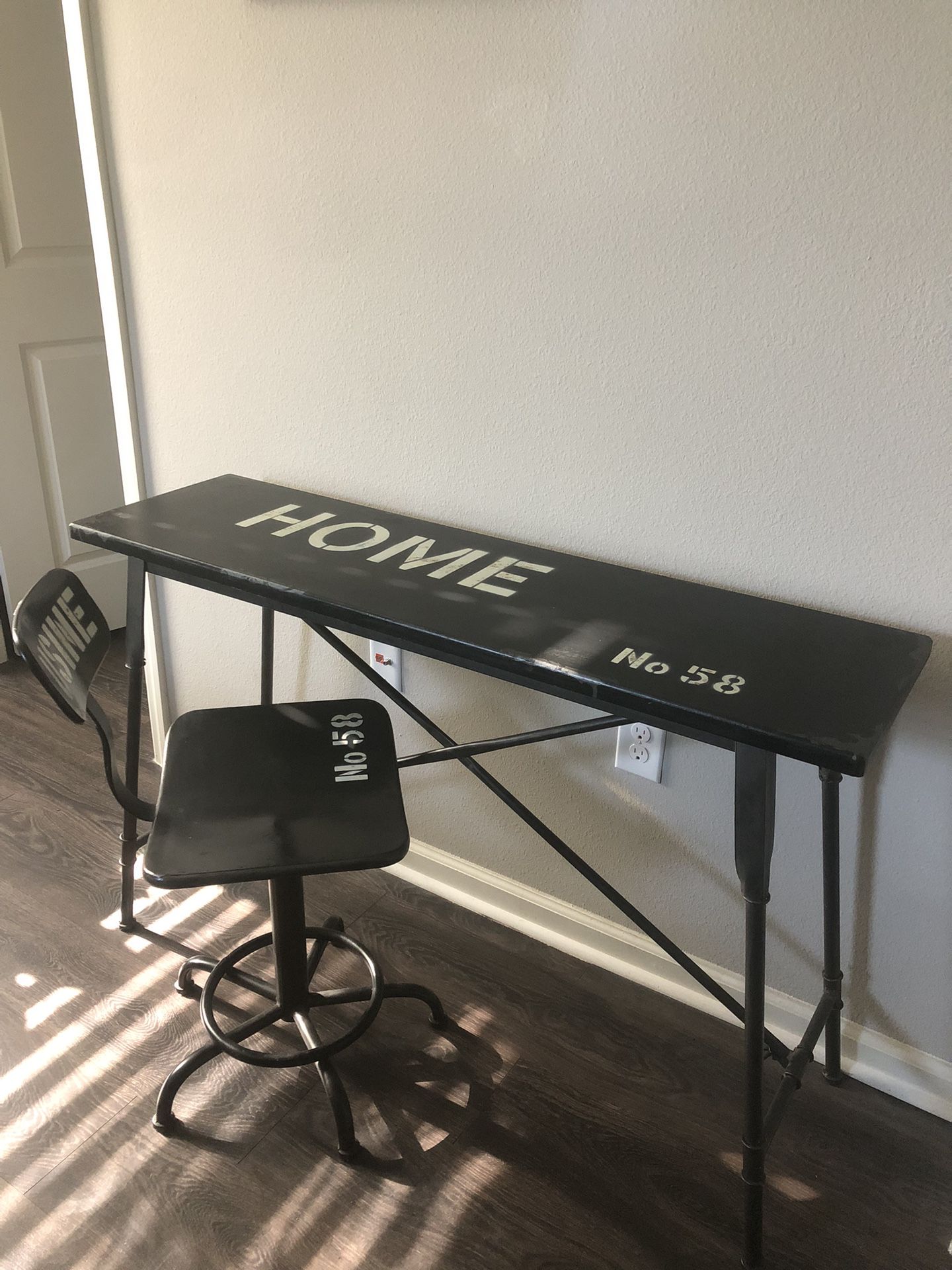 Metal Desk With Chair