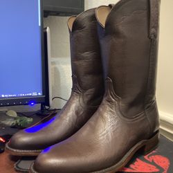 Lucchese Tobac Goat Boots Size 8.5D
