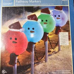 Holiday Time Color Changing Pathway Markers Set of 2