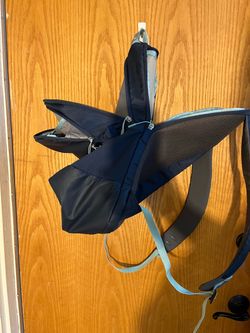 Navy Blue Backpack with Light Blue Straps