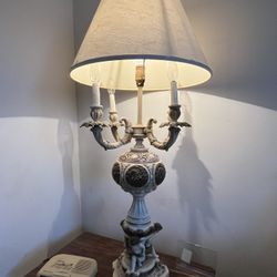 Vintage Italian Cherub Angels Lamp