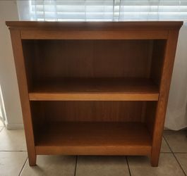 Wood 2 shelves bookshelf 34"x 32" x 13 1/2"