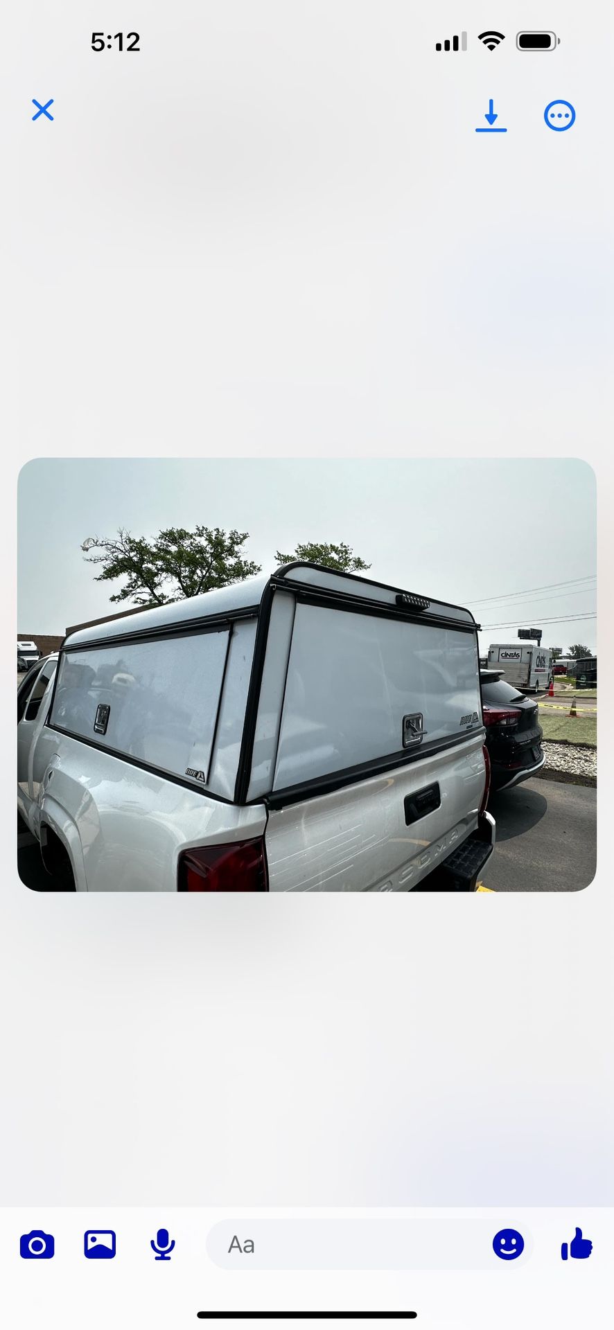 Camper topper cap for Toyota Tacoma 2021 Any regular bed 6" 77" long Key and clamps including Single Extended cab or crew cab Regular bed