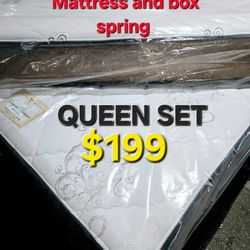 Queen set $199 >> set  ** Mattress And Box Spring