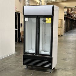 NSF 36 in two glass door upright refrigerator CLG-400BF