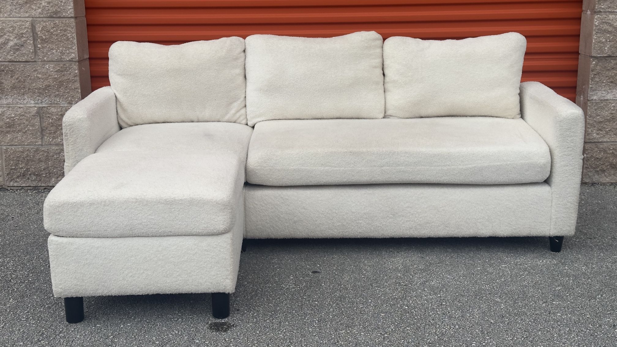 SMALL SOFA SECTIONAL w REVERSIBLE OTTOMAN - delivery is negotiable