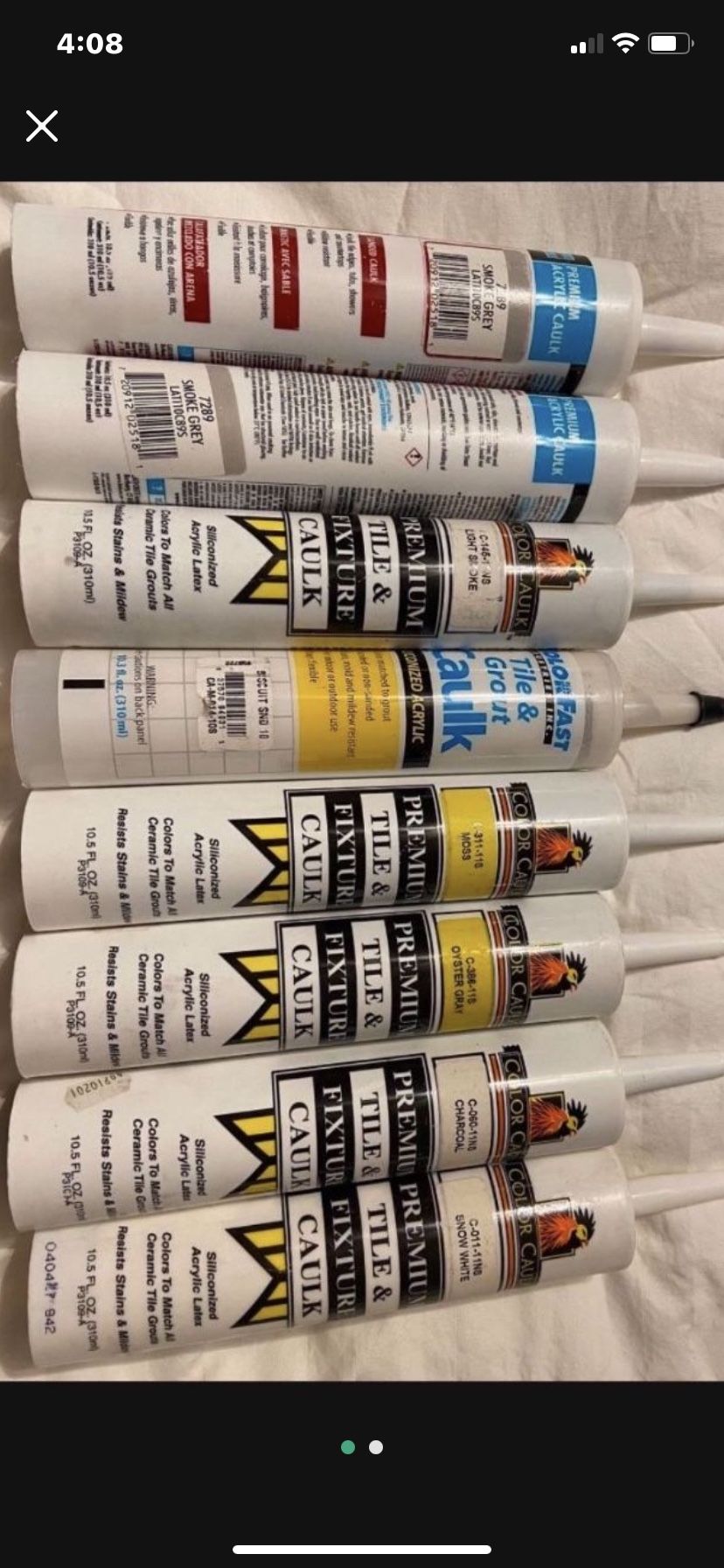 New Color Caulk Assorted Colors Sanded Premium Tile And Fixture Caulk