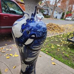 Giant Old Asian Ceramic Pot -cracked