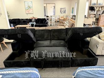 New black sofa