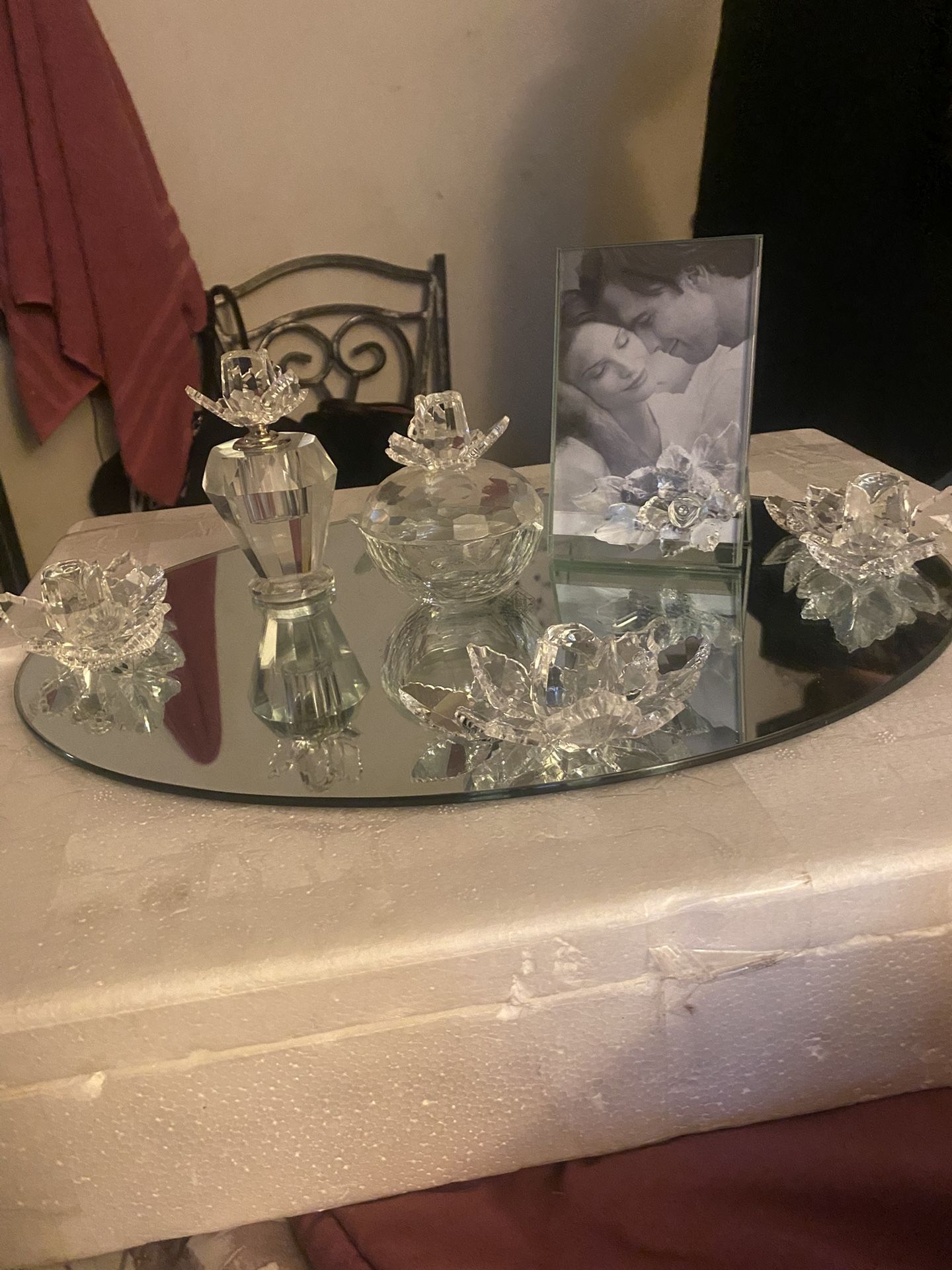 Crystal Rose Vanity Set