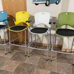 Herman Miller Retro Caper Stacking Bar Height Office Stool Chair