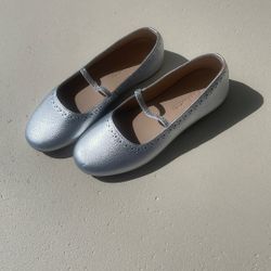 Silver Formal Shoes For Young Girls 