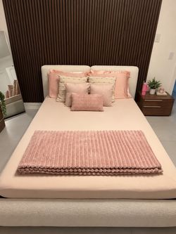 Modani Queen bed with night stand and dresser