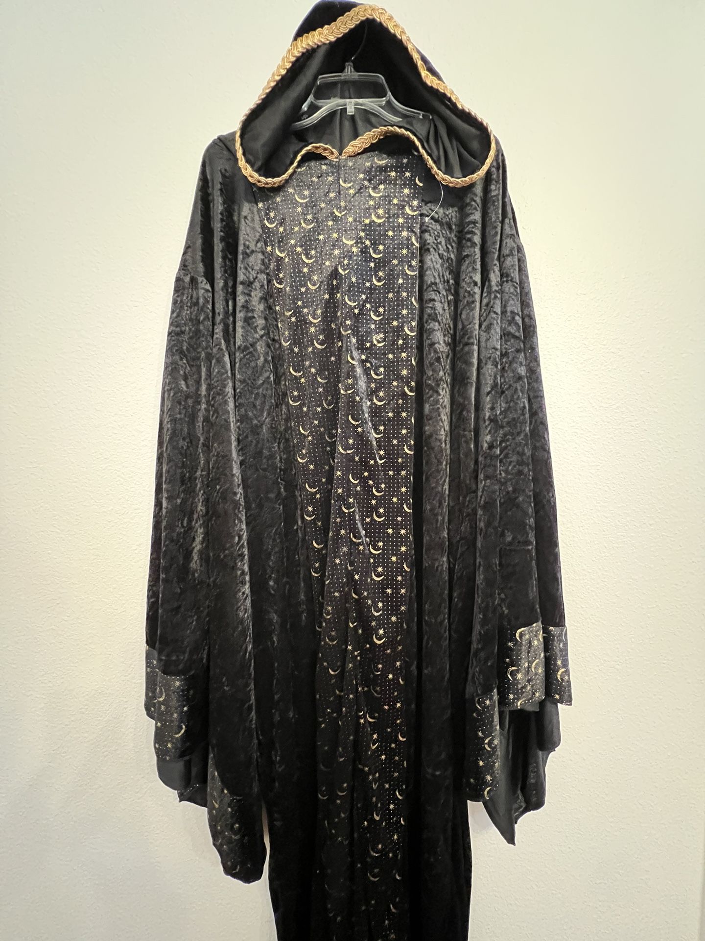 NEW Rubie's Midnight Priestess Vampire Witchy Velvet Hooded Robe Dress (one size) Halloween