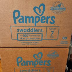 Pampers Swaddlers Size 7../$50 Each Box (Cada Caja)