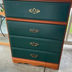 Wood Dresser With Mirror