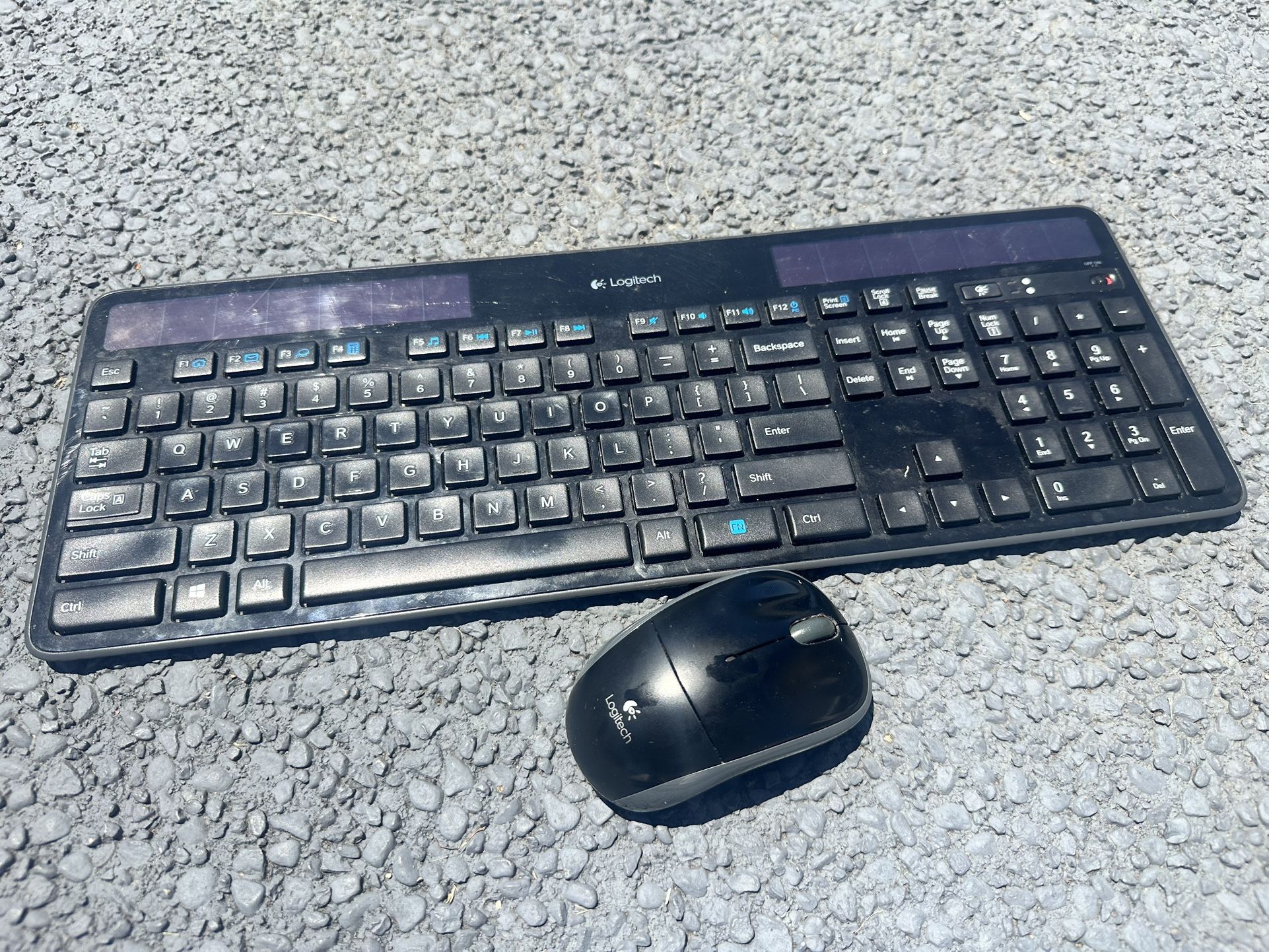 Wireless Keyboard And Mouse - Solar Powered