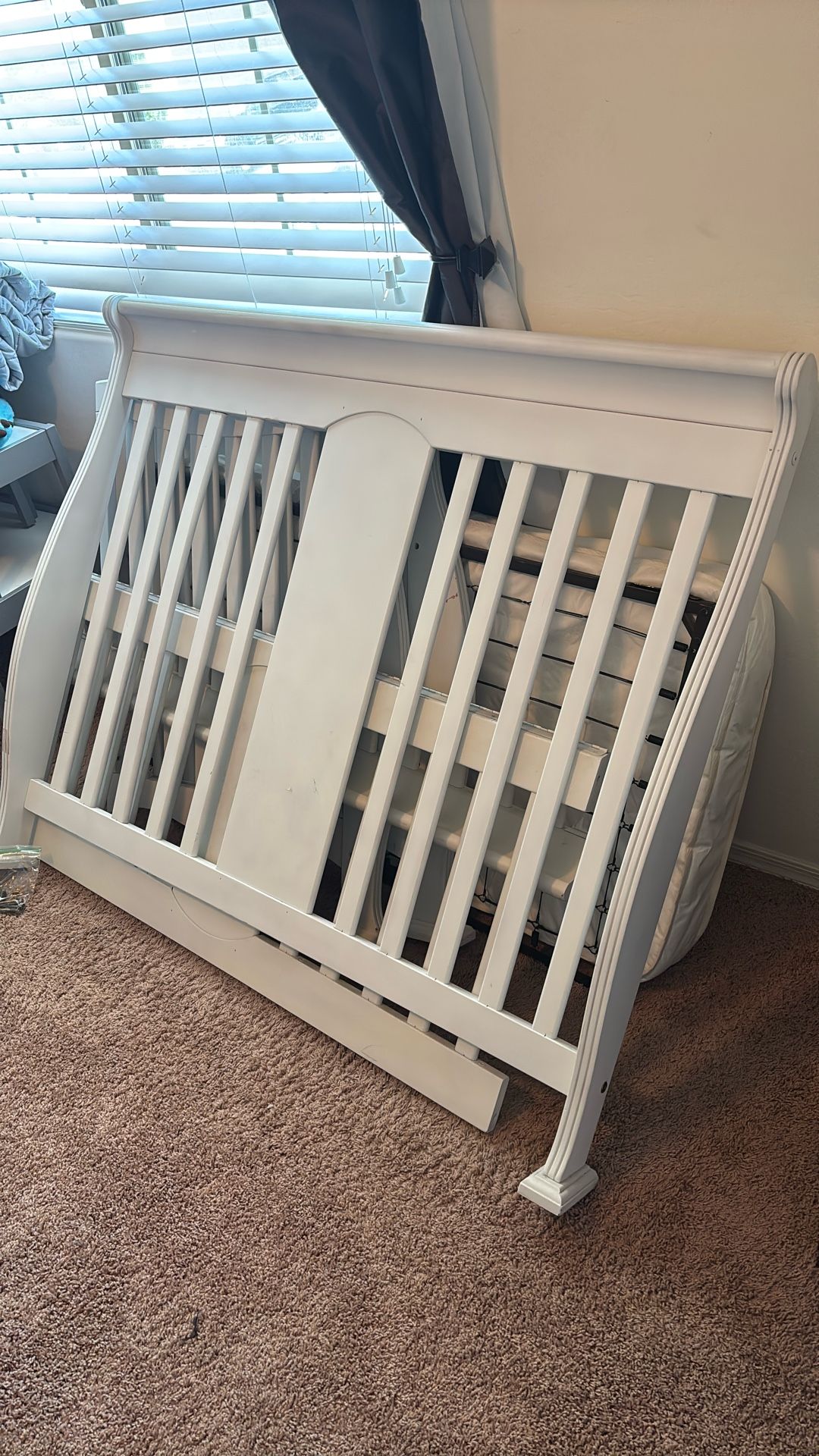 Large White Wood Crib