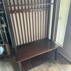 Coat Rack And Shoe Bench 