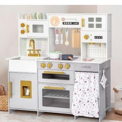 Brand new ✨️ in box 📦 Play Kitchen with Accessories 🥣🧂🥧🍽☕️🥗🍳🥕🥦🍉