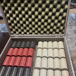 Porker Chip Set in a carrying case.