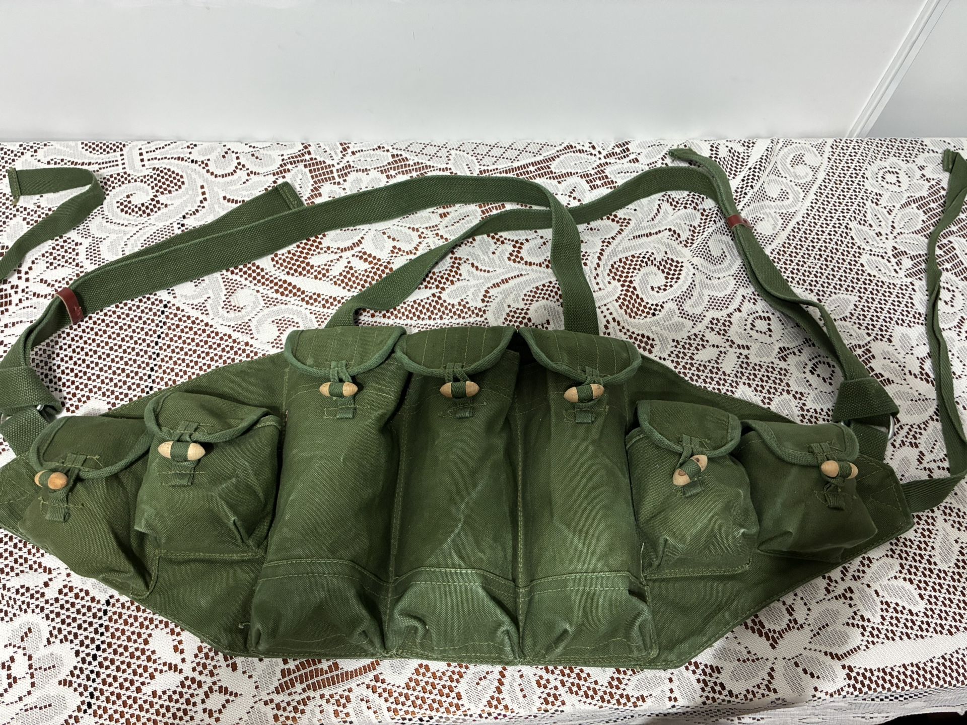 Military Original Vietnam War Chinese Type 56 Chest Rig Ammo Pouch