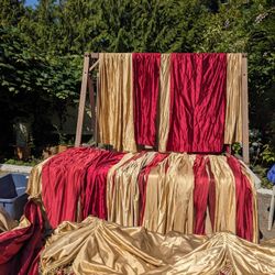 Red And Golden Curtains 