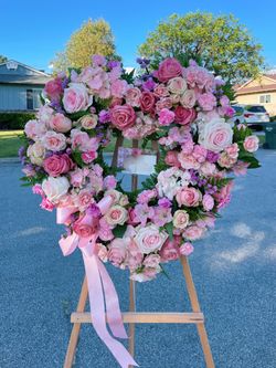 A Stunning Memorial Heart Wreath
