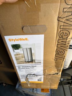 Stylewell stainless steel trash can