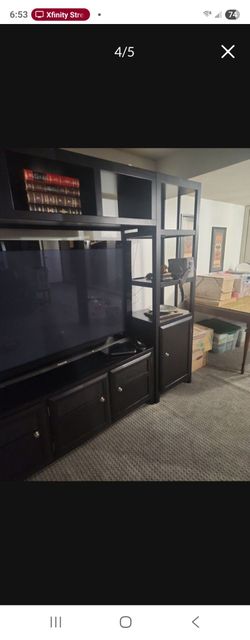 Free Black Entertainment Center with Plasma TV