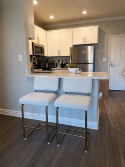 Cream Boucle Barstools
