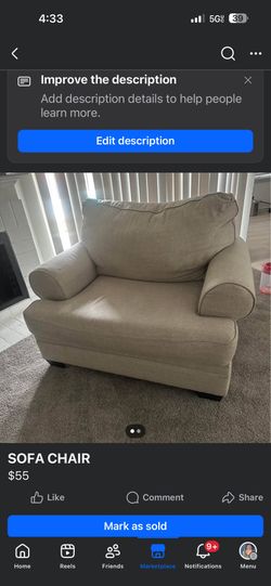 GREY SOFA CHAIR
