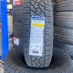 BRAND NEW SET OF GOODYEAR ALL TERRAIN TIRES 235/75/15