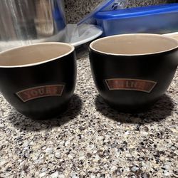 Couples Yours And Mine Coffee Or Espresso Cups