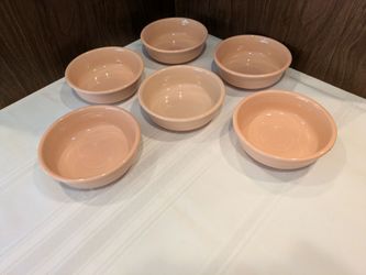 Fiesta Set (6) "Peach / Apricot" bowls "XLNT"