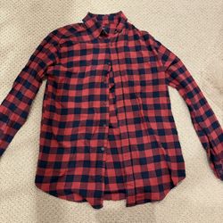 Croft & Barrow kids black and red flannel