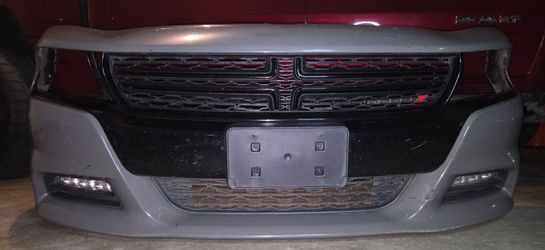 2015-2023 Dodge Charger Front Bumper Cover - OEM Fog Lights & Grille Included (Destroyer Grey)