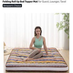 Futon Japanese Floor Futon Mattress Extra Thick Folding Roll Up Bed Topper Mat 