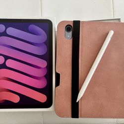 iPad Mini 6th Generation with Apple Pencil & Folding Case