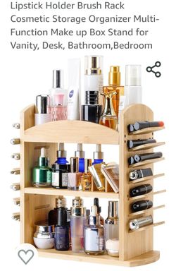 Bamboo Makeup Organizer 