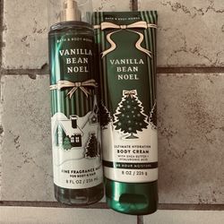 Bath And Body Lotion & Mist Vanilla Bean Noel New 