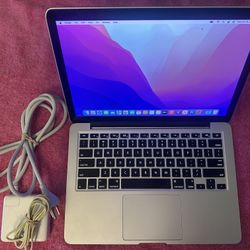 Early 2015 MacBook Pro 13 inch Retina, 2.7 GHz i5, 16 GB RAM, 250 GB SSD.