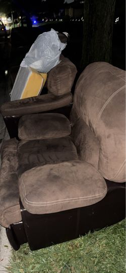 Brown Microfiber Recliner Sofa
